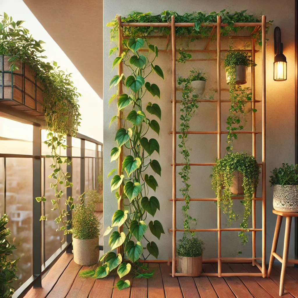 Build a Plant Frame or Ladder money plant to climb