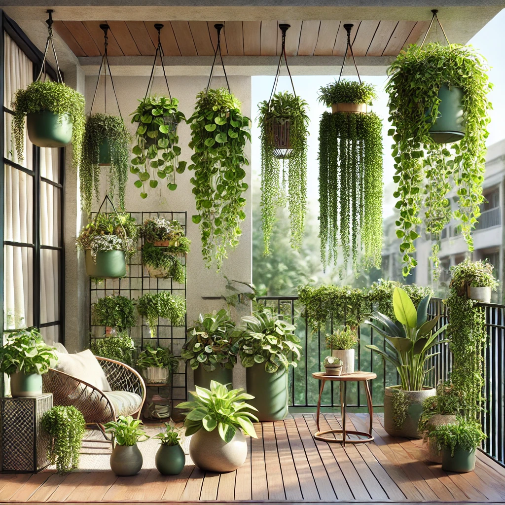 Create a Hanging Garden to climb money plant