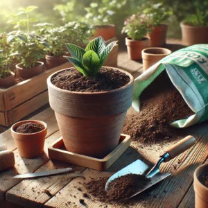 Prepare the New Pot to Repotting Houseplant