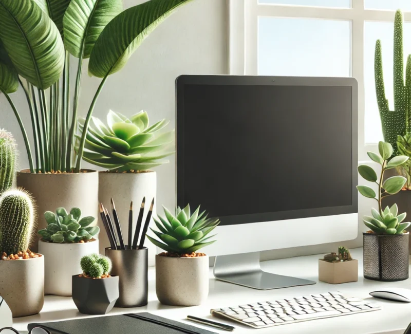 Stylish Plant Ideas to Brighten Your Office Desk