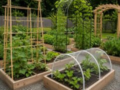 DIY Trellises, Hoop Tunnels & Archways for Square Foot Gardens