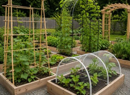 DIY Trellises, Hoop Tunnels & Archways for Square Foot Gardens