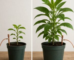 Electroculture Before and After Real Plant Growth Experiments Compared