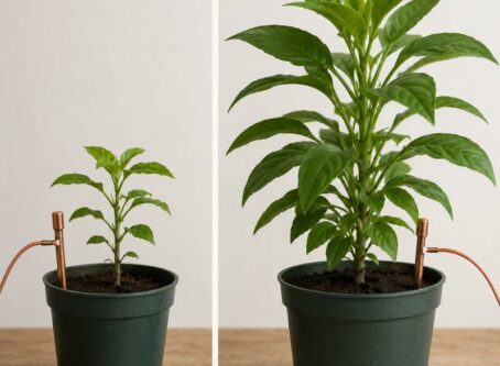 Electroculture Before and After Real Plant Growth Experiments Compared